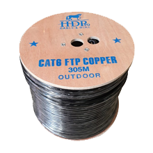 Cáp mạng HDPRO CAT6 FTP + 2C Copper Outdoor